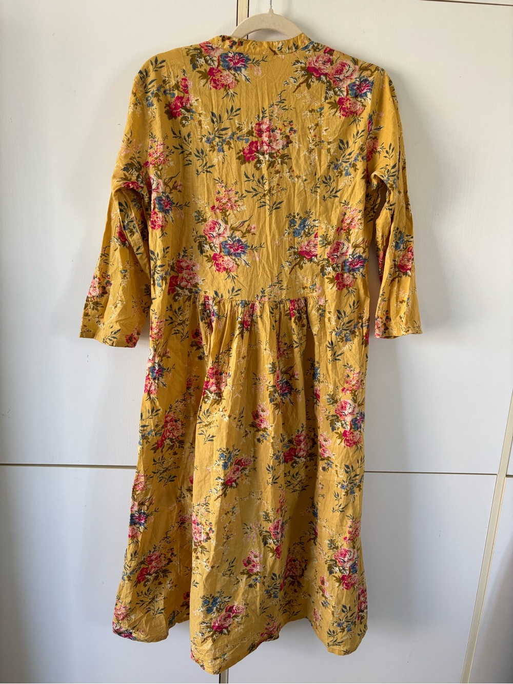 Floral Prairie Midi Maxi Dress Cottagecore Boho Cotton Country Embroidery Small - Picture 6 of 10